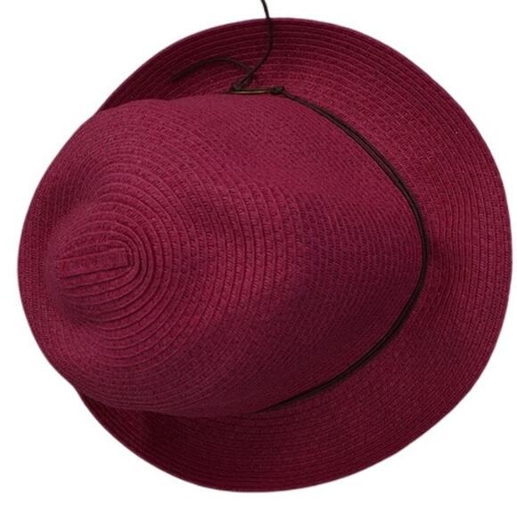 Goldcoast Sunwear Pink Straw Hat with Leather Band - Picture 5 of 7